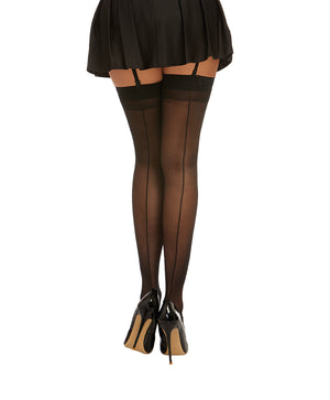 Sheer Thigh High with Back Seam