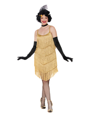 Good Time Gal Gold Flapper Costume