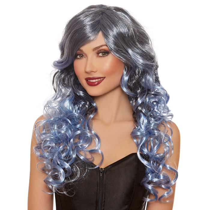 Silver Blue Ombré Wig